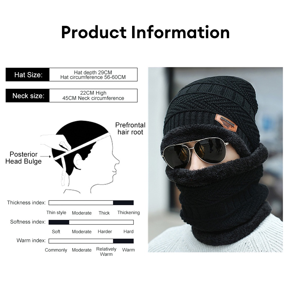 Mũ Trùm Đầu Kiêm Khăn Choàng Cổ Bằng Nhung San Hô Dày Dặn Giữ Ấm Mùa Đông Cho Nam Nữ