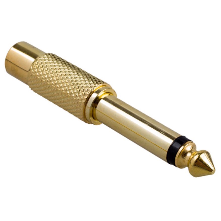 2 cái jack 6ly Ra AV Loại MÀU VÀNG Tốt - ZẮC AV RA 6 LY DÙNG CHO VANG SỐ HOẶC ĐÀN,MIXER F7 hàng loai đẹp