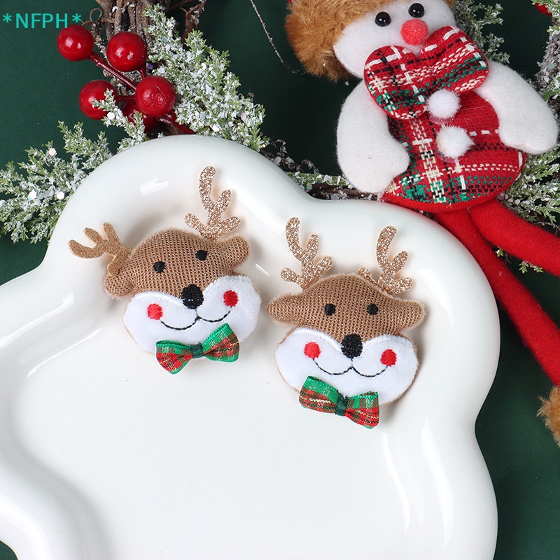 Ghim Cài Áo Hình Ông Già Noel / Chuông Cây Thông / Người Tuyết Nhồi Bông Đáng Yêu Thời Trang Cho Nữ Mới