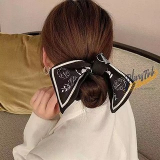 Dây Cột Tóc Lụa Thắt Nơ Phong Cách Mới Cho Nữ