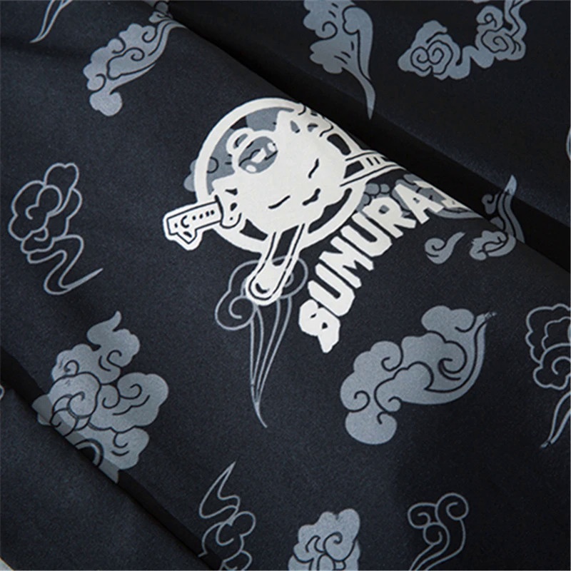 Áo Choàng Kimono Họa Tiết Mèo samurai Truyền Thống Nhật Bản Thời Trang Mùa Hè 2021 yukata haori