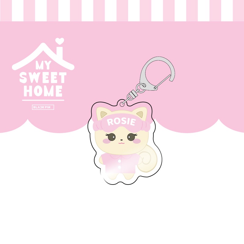 Mặt dây chuyền màu hồng của Black Pink móc khóa acrylic trong suốt tùy chỉnh độ nét cao hai mặt