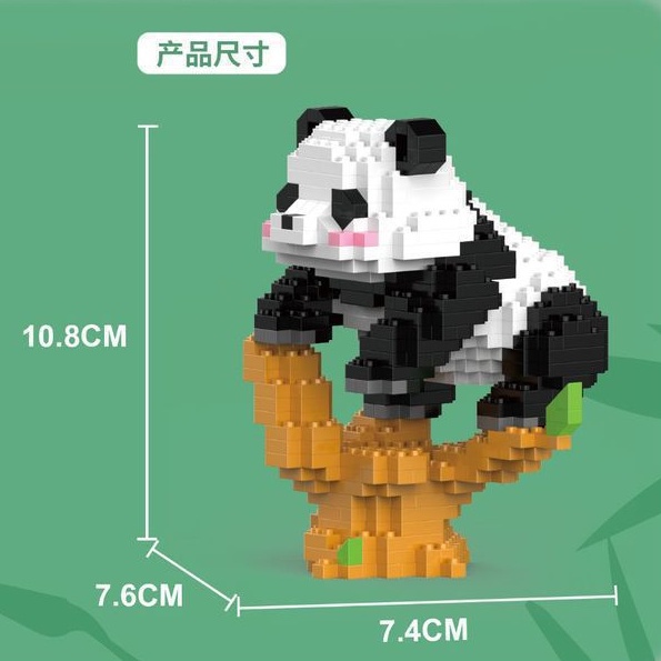 Lego Bộ Đồ Chơi Lắp Ráp Mô Hình Gấu Trúc Hoa lan Dành Cho Trẻ Em