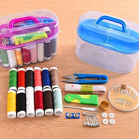 Hộp Kim Chỉ May Đồ Đa Năng Tiện Dụng 55 Món Phụ Kiện May Vá, Hộp Kim Chỉ Gia Đình Tiện Dụng