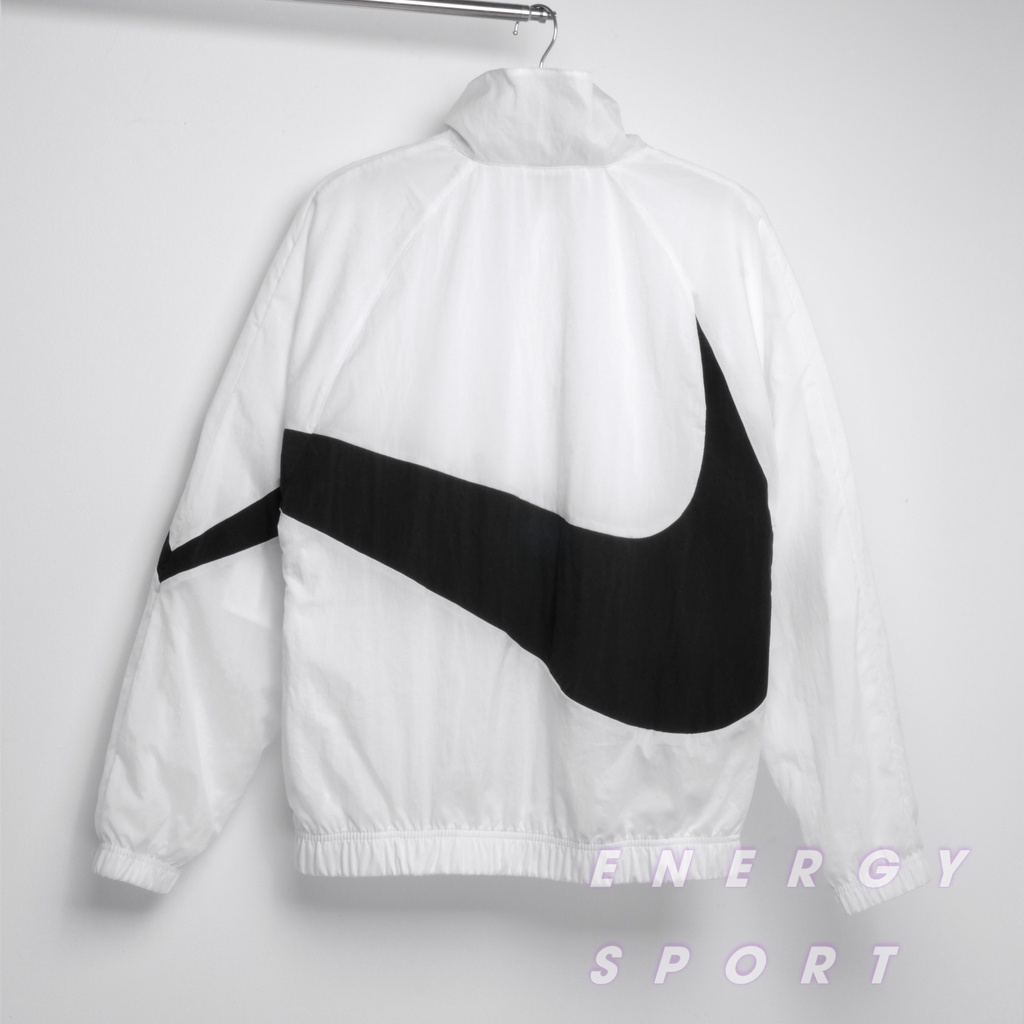 Áo Khoác Gió Unisex Cho Nam Nữ Nike Sportswear Big Swoosh Woven Jacket - Trắng