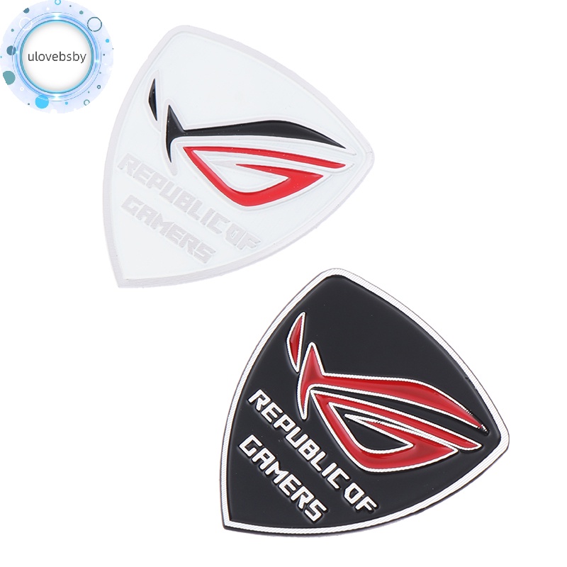 Sticker Kim Loại Dán Trang Trí Điện Thoại / Máy Tính In logo ulovebsby rog