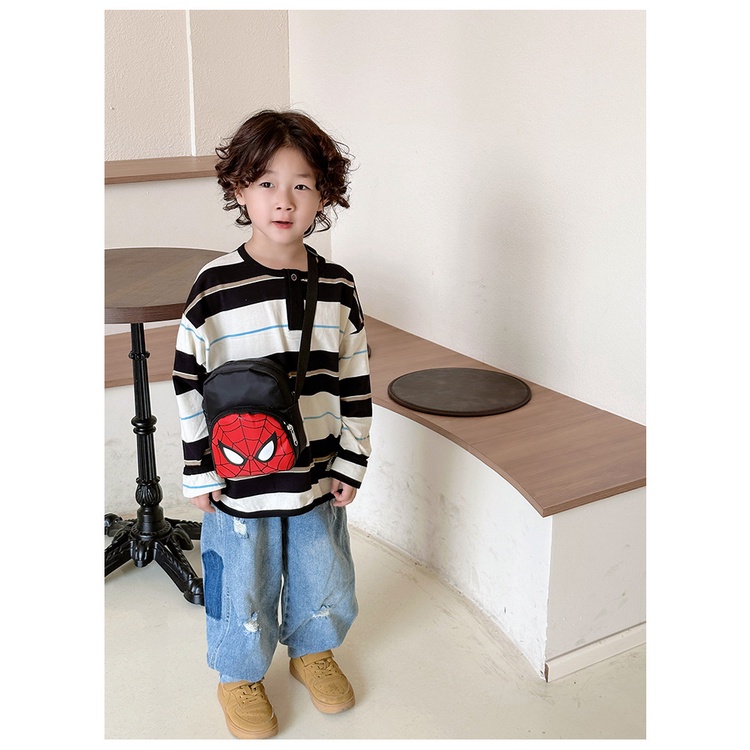 Túi Đeo Chéo Hình Người Nhện Hoạt Hình Thời Trang 2023 Dành Cho Học Sinh Tiểu Học Ví
