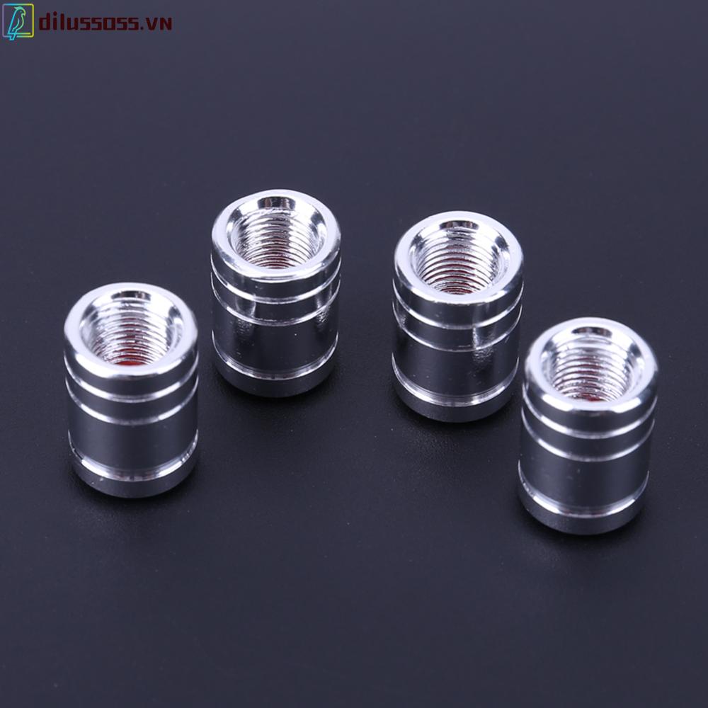 Bộ 4 Nắp Van Bánh Xe Hơi / Xe Máy Bằng Hợp Kim Nhôm Nhiều Màu