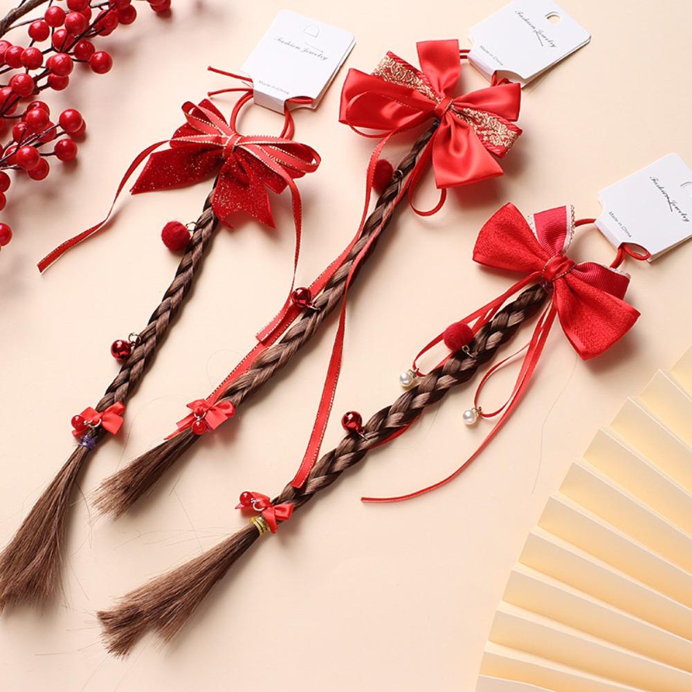 Kẹp Tóc Thắt Nơ Phong Cách hanfu Trung Hoa Dễ Thương Ngọt Ngào Mừng Năm Mới Cho Bé Gái