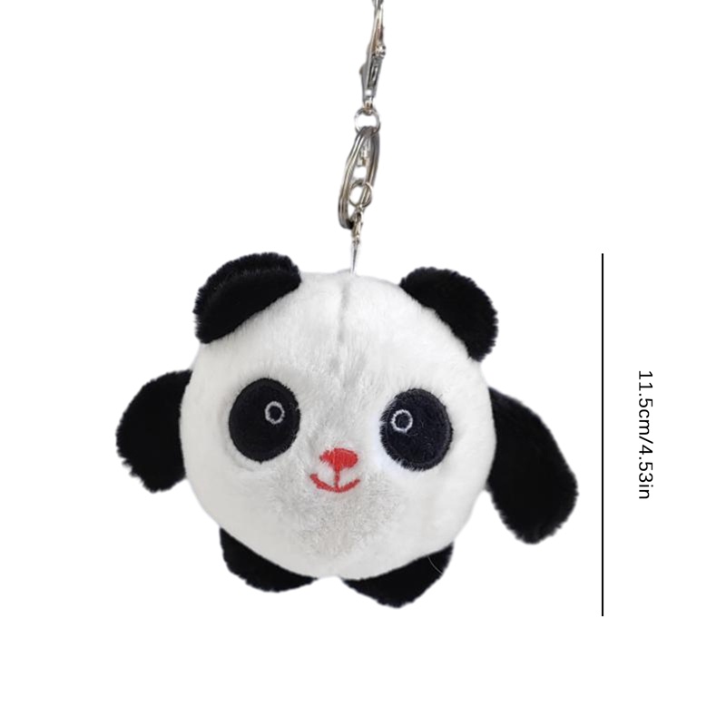 Móc Khóa Gấu Trúc Nhồi Bông Mềm Mại Đáng Yêu