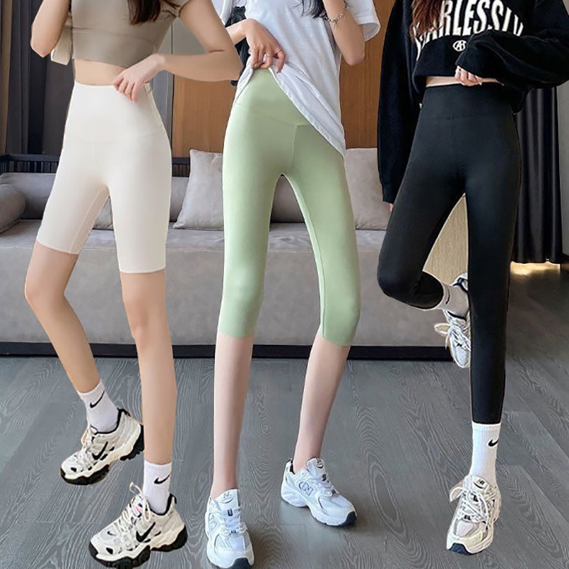 Quần Short Thể Thao Lưng Cao Co Giãn Thời Trang Mùa Hè Cho Nữ
