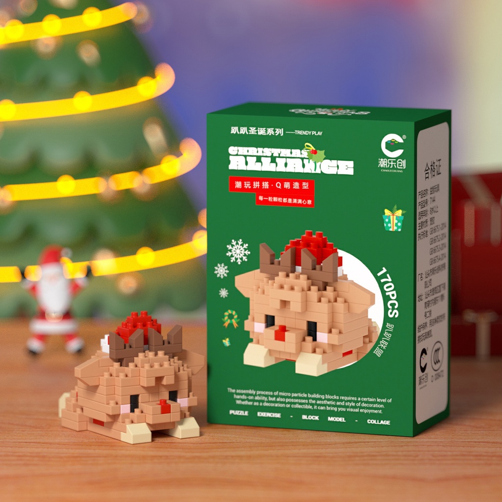 Đồ chơi khối xây dựng Giáng sinh Đồ Chơi Xếp Hình lego Ông Già Noel Vui Nhộn Cho Bé