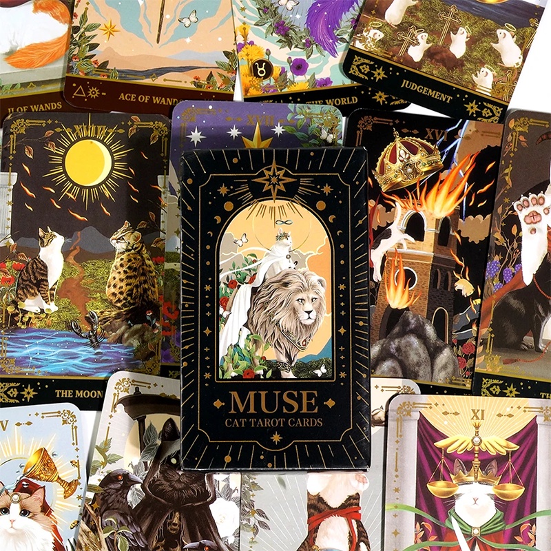 Muse Cat Tarot main character cat A 78 Deck Oracle English Divination Edition Borad Playing Games
