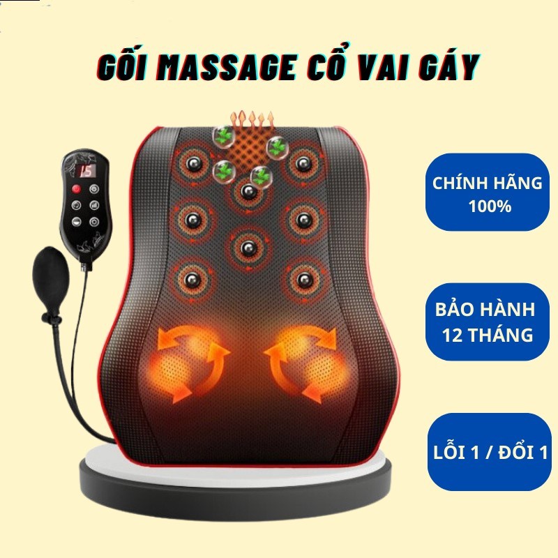 Gối Massage Cổ Vai Gáy, Gối Massage Toàn Thân 2023 , Máy Massage Hồng Ngoại
