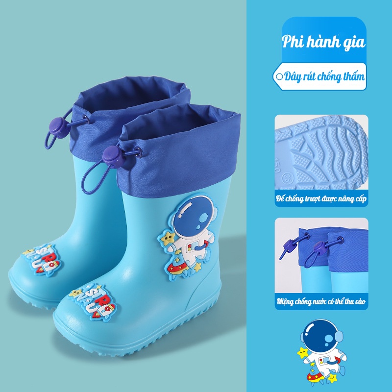❤️ Rain Boots - Ủng Dây Rút Đi Mưa, Dã Ngoại Siêu Xinh KLV+PHG+UNI và Đặc Biệt Chống Trơn Trượt Cho Bé Yêu ❤️