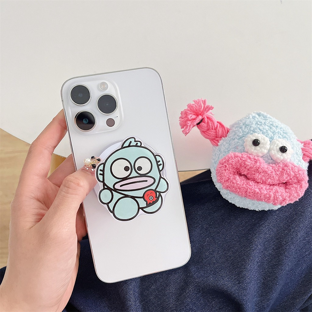 Giá Đỡ Điện Thoại / Máy Tính Bảng Bằng pc Có Túi Khí Chống Rơi Và Giá Đỡ Hình Mèo hello kitty Dễ Thương