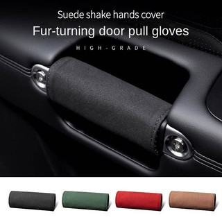 Car Door Handle Protector Door Handle Cover Suede Decorative Car Gloves Roof Handle Protection Cute Car Decoration car interior accessories