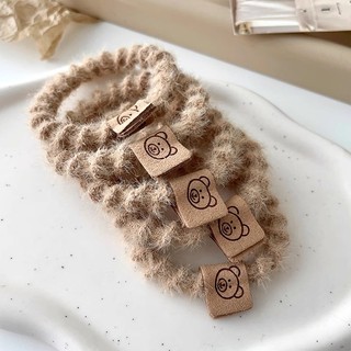 Dễ Thương Dây Cột Tóc Lông Nhung Độ Co Giãn Cao Phong Cách Hàn Quốc