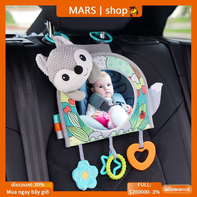 Đồ Chơi Treo Xe Đẩy Em Bé Có Gương Hình Cáo Hoạt Hình Dành Cho Bé Trai 3 Tháng Tuổi