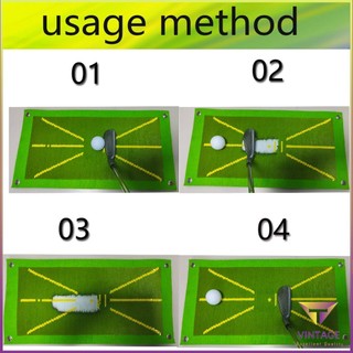 Golf Training Mat Set Divot Practice Swing Detection Batting [A/3]