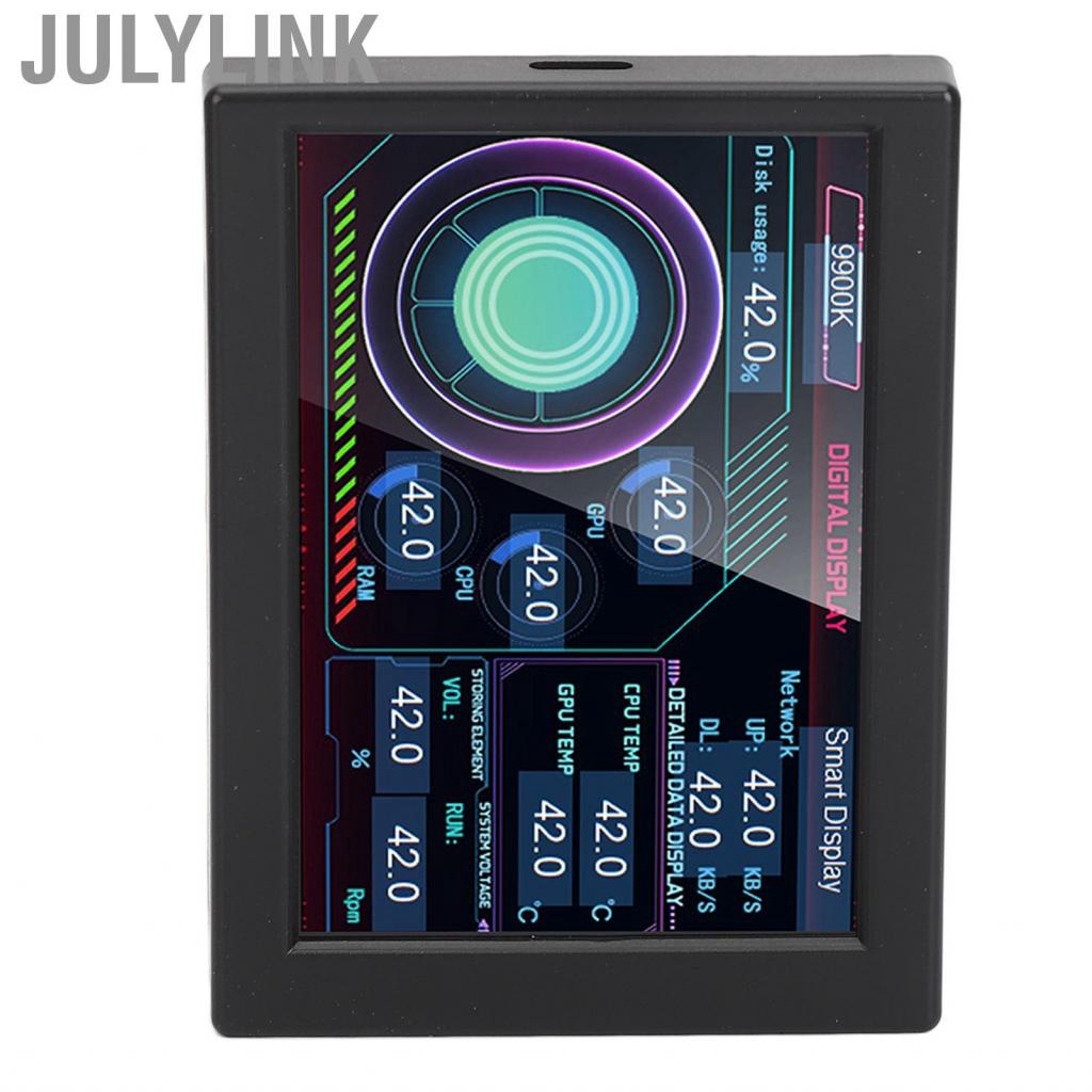 Julylink 3.5 PC  Panel Display DIY Type C IPS USB Temperature With RHS