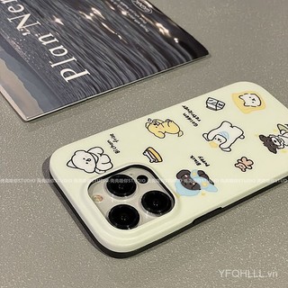 Ốp Điện Thoại In Hình Chú Cún Hai Lớp Cho iphone11 12 13 14 15 12promax 13promax 14pro 14promax x xs xr o0t5