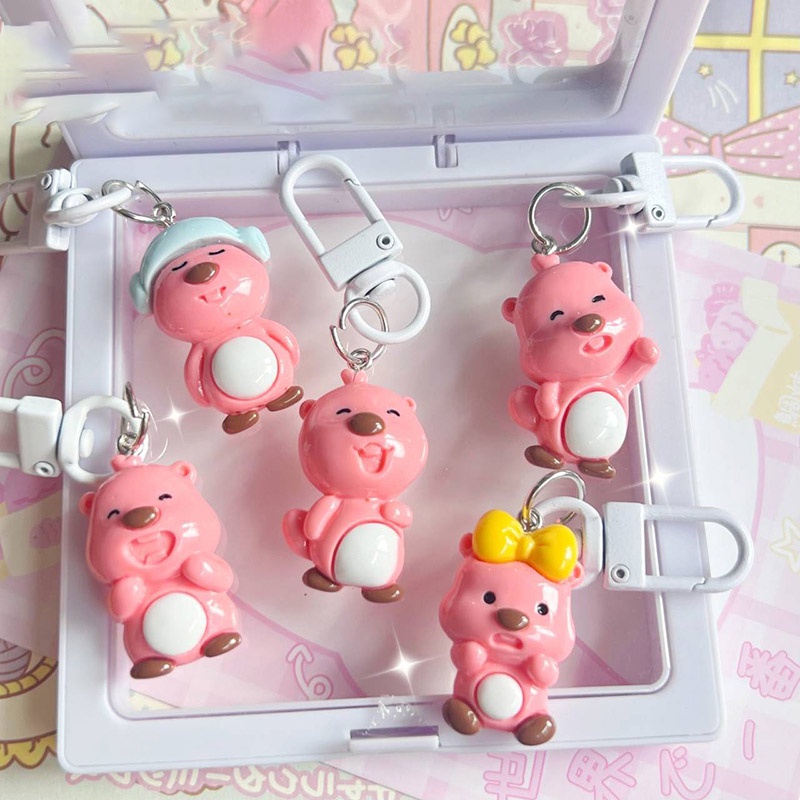 Juststar ins Móc Khóa Màu Trắng Siêu hot Họa Tiết Vòng Lặp Nhân Hoạt Hình Bán Chạy Phổ Biến Làm Quà Tặng Tốt Nhất