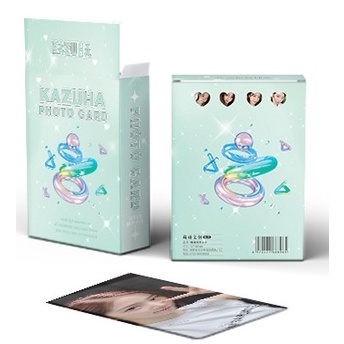 50-55pcs LE SSERAFIM Laser HOLOGRAPHIC LOMO Cards Sakura CHAEWON YUNJIN KAZUHA EUNCHAE Solo Lesserafim Photocards Kpop Postcards