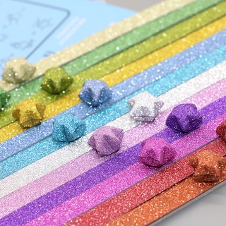 Set 360 / 520 Tờ Giấy Gấp Origami Họa Tiết Ngôi Sao Lấp Lánh