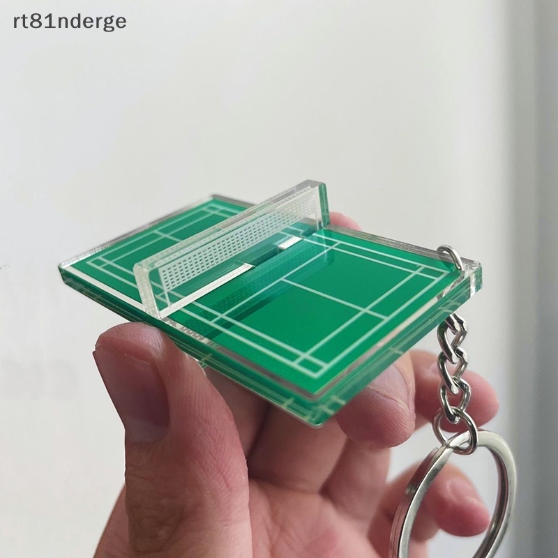 Móc Khóa acrylic Hình Cầu Lông / Cầu Lông / Bàn tennis mini Ba Chiều ge
