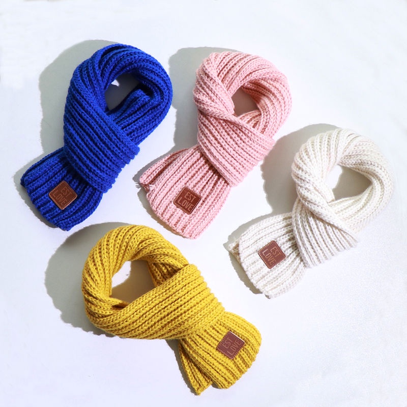 Set Mũ Len Kèm Găng Tay Và Khăn Choàng Dày Dặn Giữ Ấm Mùa Thu Đông Cho Bé