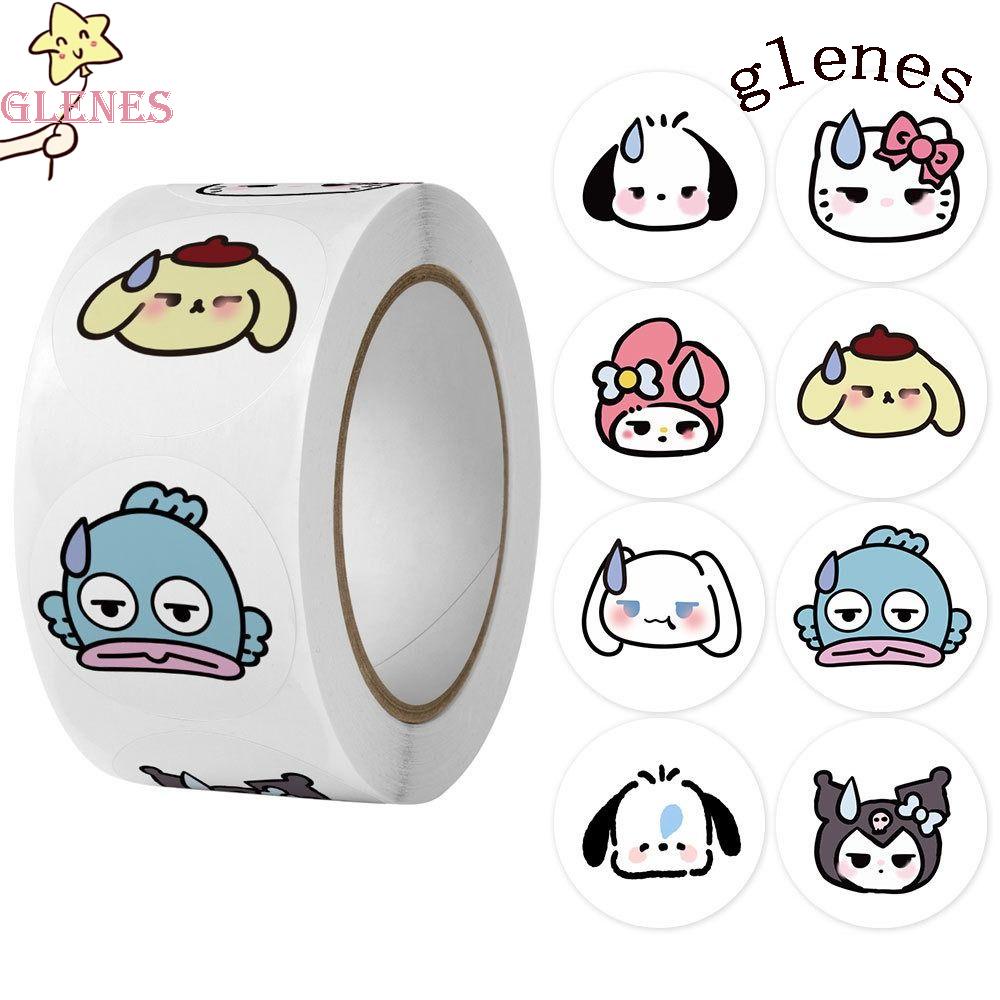 Glenes Cuộn 500 Nhãn Dán Trang Trí laptop Chống Thấm Nước diy