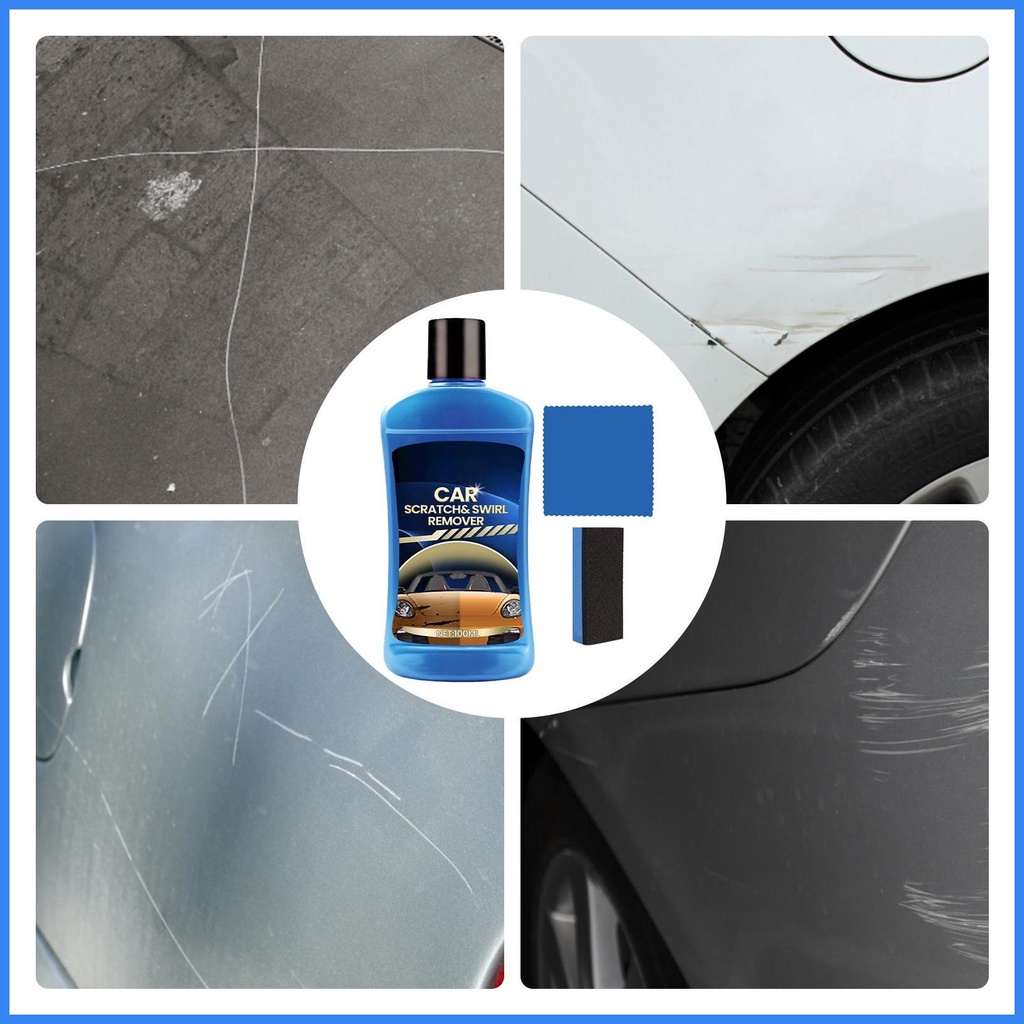 Sáp Đánh Bóng Vết Trầy Xe Hơi 100ml Kèm Vải Và Xốp Tiện Dụng