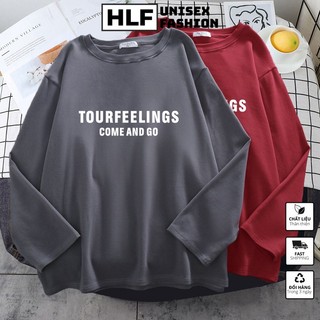 Áo thun dài tay form xuông rộng TourFeelings áo thu đông nữ HLFashion