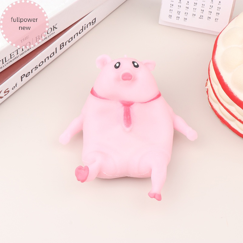 Fullpowernew Đồ Chơi Nắn Bóp Đàn Hồi Giảm stress Hình Chú Heo Hồng