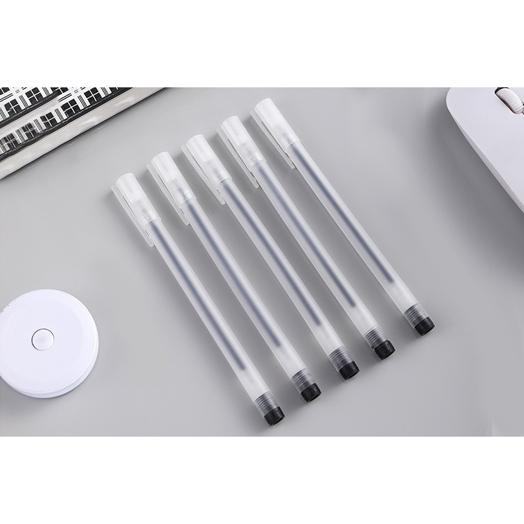 Bút Gel 0.5mm Vỏ Nhám Viết Trơn Nét Mảnh Full Màu