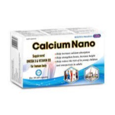 Calcium Nano Xanh dương- Bổ Sung Canxi, Vitamin D3 Tăng Chiều Cao - Hộp 30 viên