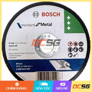 Đá cắt sắt 105x1.2x16mm standard for metal bosch 2608619343 | dcsg