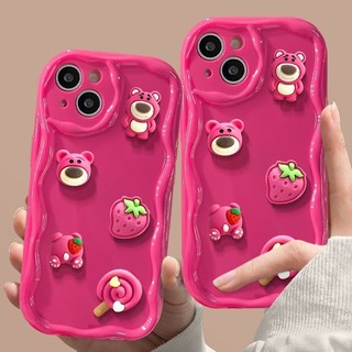 Phù Hợp Ốp Điện Thoại In Hình Gấu Dâu Tây Cho iphone 11 12 pro max x xr xs max se 7 plus 8 plus 13 pro max 14 pro max
