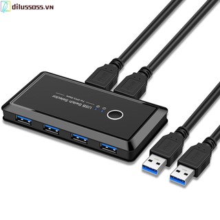 Bộ chuyển đổi hub kvm 4 trong 2 đầu ra usb 3.0 cho máy in