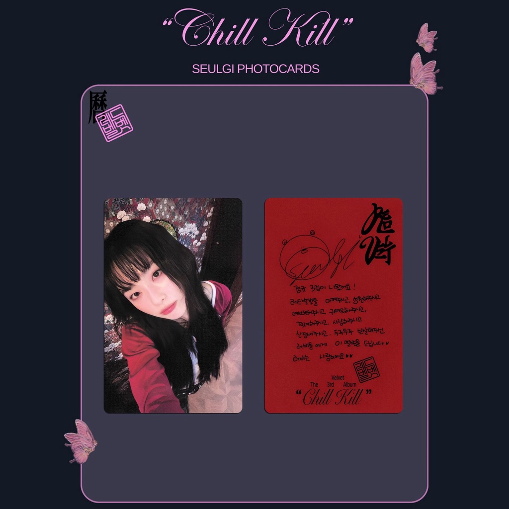 Album Ảnh Nhóm Nhạc red velvet Thẻ