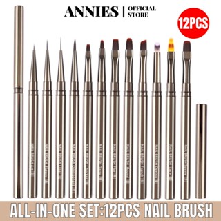 ANNIES 12PCS  set  Cọ Vẽ Trang Trí Móng Tay Nghệ Thuật Đa Năng