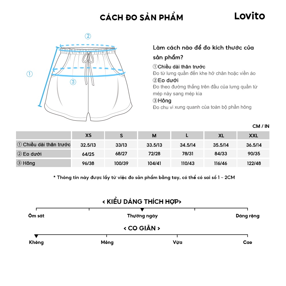 [Mã FADEP2212 giảm 10k đơn từ 99k] Lovito Quần Short Cài Cúc Trơn Thanh Lịch Cho Nữ LNE34054 (Mơ/Đen)