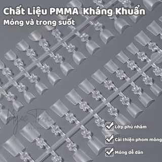 Hộp móng nối siêu mỏng nhám | phom than nhọn oval tròn | móng tip 300 móng