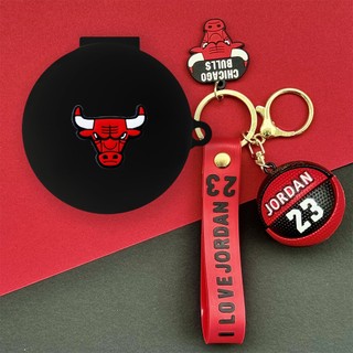 For SoundPeats Mac Case Creative Basketball Keychain Pendant SoundPeats Mac Silicone Soft Case Shockproof Shell Protective Cover