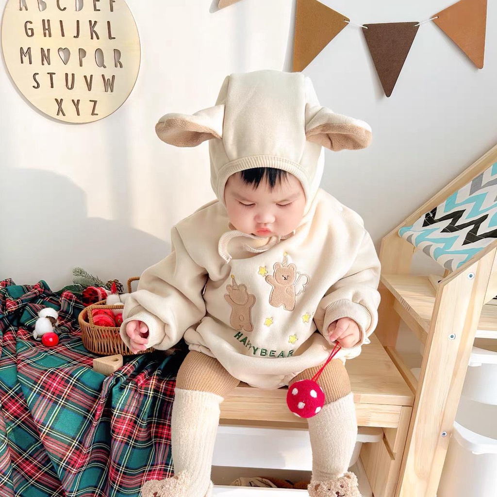 Bộ body dài tay bodysuit áo liền quần bộ đồ liền thân Babyshop88 cho bé trai bé gái M12.8.23-7