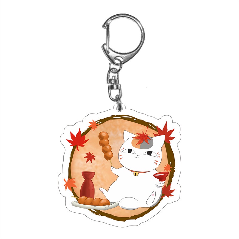 Sách Bạn Bè Của Natsme Mèo Sansan Hoạt Hình Ngoại Vi Hai Chiều Hoạt Hình Acrylic 2 Mặt Mặt Dây Chuyền Mặt Dây Chuyền Mó