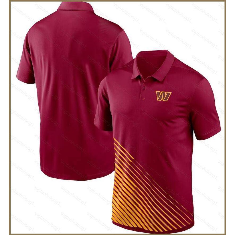 Ani Áo Thun Thể Thao Tay Ngắn Cổ polo Màu Đỏ size Lớn 2023-2024 nfl