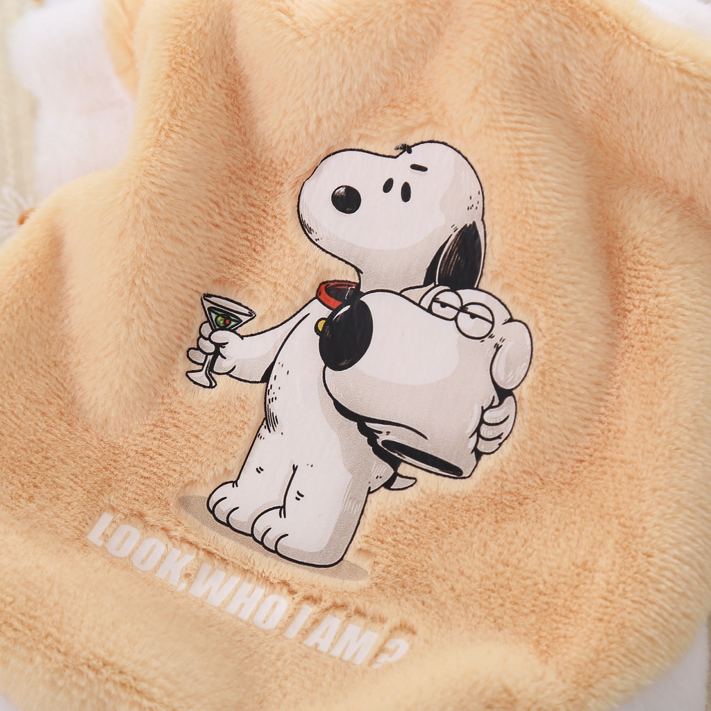 Áo hoodie Giữ Ấm In Họa Tiết Chó snoopy Dễ Thương Thời Trang Thu Đông Cho Thú Cưng