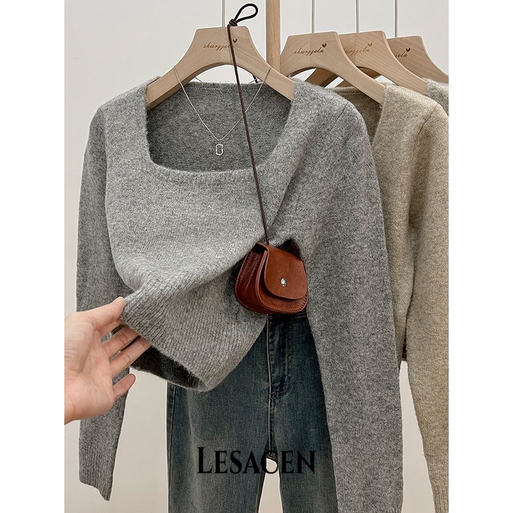 ANBAIQING Áo Len áo khoác cardigan INS Casual Fashion Comfortable WMY23C0CM8 50Z231215